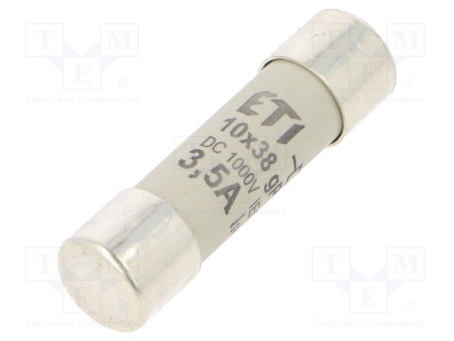 Fuse: fuse; gPV; 3.5A; 1000VDC; cylindrical; 10,3x38mm