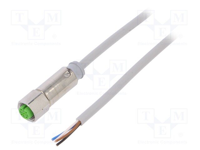 Connection lead; M12; PIN: 4; straight; 3m; plug; 32VAC; -40÷85°C