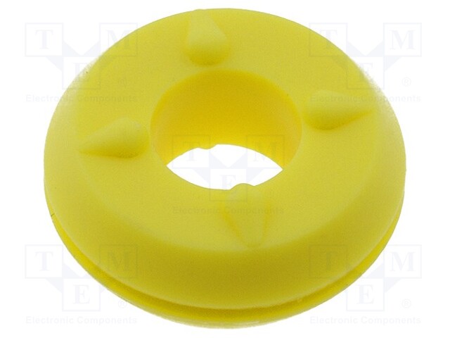 Grommet; Ømount.hole: 8mm; Panel thick: max.0.8mm; yellow; H: 4.1mm