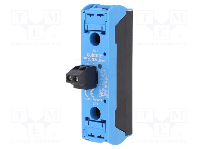 Relay: solid state; Ucntrl: 3.5÷32VDC; 75A; 24÷600VAC; -55÷100°C