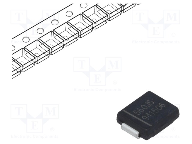 Diode: rectifying; SMD; 600V; 5A; 45ns; Package: reel,tape; SMC