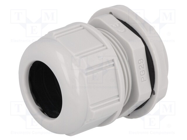 Cable gland; PG29; IP68; Mat: polyamide; light grey; UL94V-2