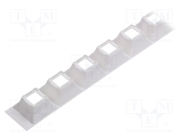 LED lens holder; rectangular; Colour: white; H: 20.2mm