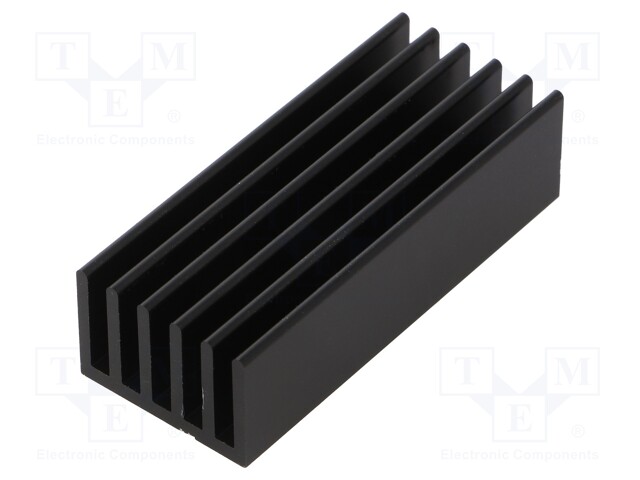 Heatsink: extruded; grilled; black; L: 50mm; W: 21mm; H: 14mm; 17.4K/W