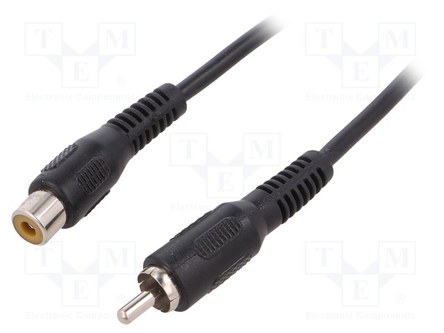 Cable; RCA socket,RCA plug; 10m; Colour: black