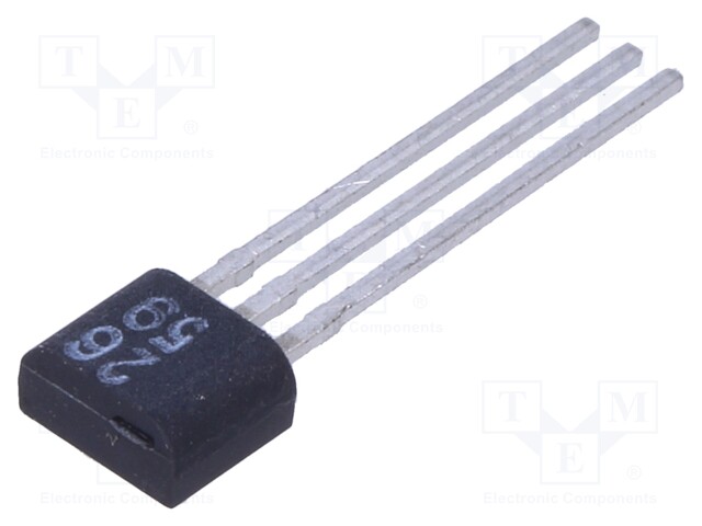 Transistor: NPN; bipolar; 25V; 2A; 1W; TO92