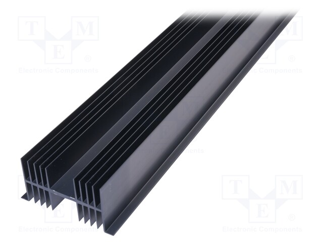 Heatsink: extruded; grilled; black; L: 1000mm; W: 125mm; H: 65mm