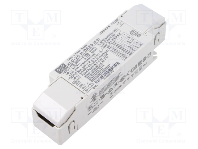 Power supply: switching; LED; 25W; XLC-25; -25÷85°C; OUT: 1