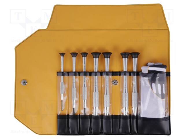 Kit: screwdrivers; Pcs: 7; precision