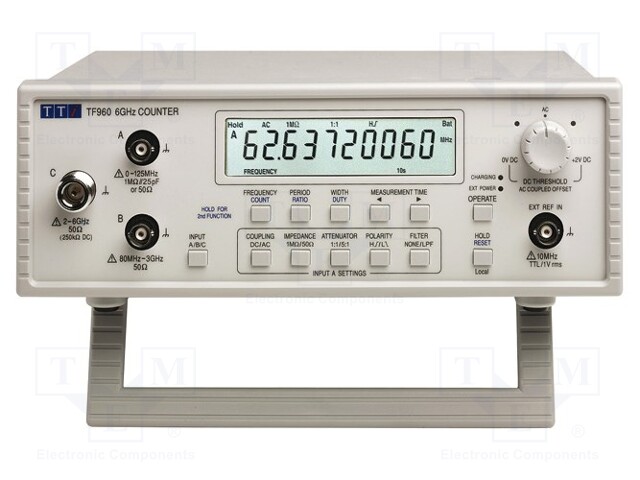 Frequency meter; LCD; Channels: 2; f range: 0,001÷6000MHz; 5÷40°C