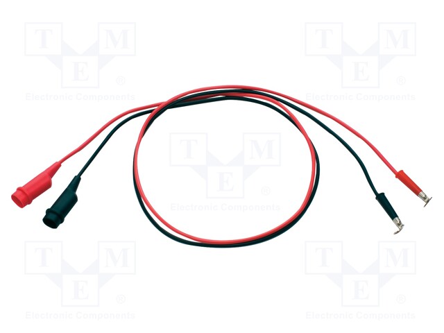 Set of test leads; Imax: 10A; Len: 1.1m; red and black