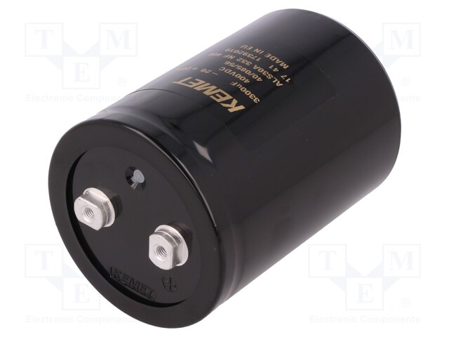 Capacitor: electrolytic; 3300uF; 400VDC; Leads: screw; ESR: 49mΩ