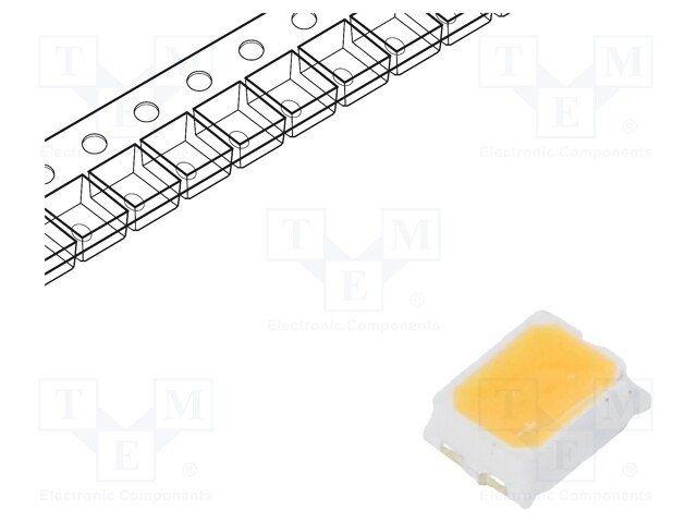 LED; SMD; PLCC2,2216; white warm; 6÷10lm; 2850-3050K; 90; 120°; 20mA