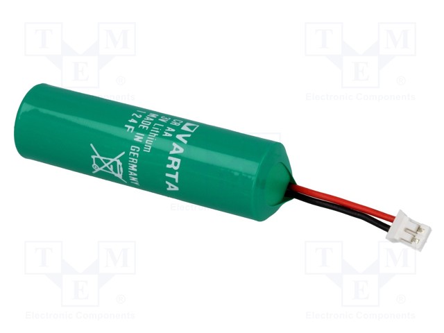 Battery: lithium; 3V; AA; JST connector; Ø14.7x50mm; 2000mAh