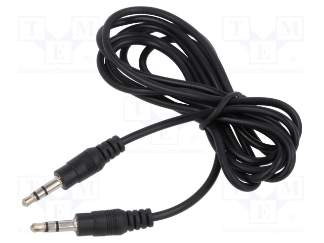 Cable; Jack 3.5mm plug,both sides; 1.5m; black