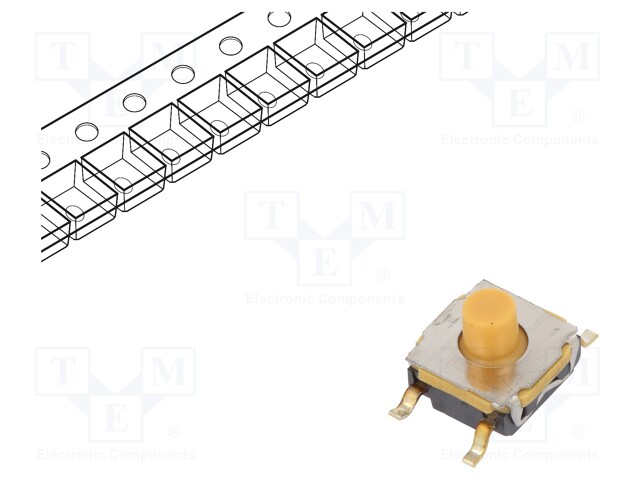 Microswitch TACT; SPST-NO; Pos: 2; 0.05A/32VDC; SMT; none; 4N; 5.2mm