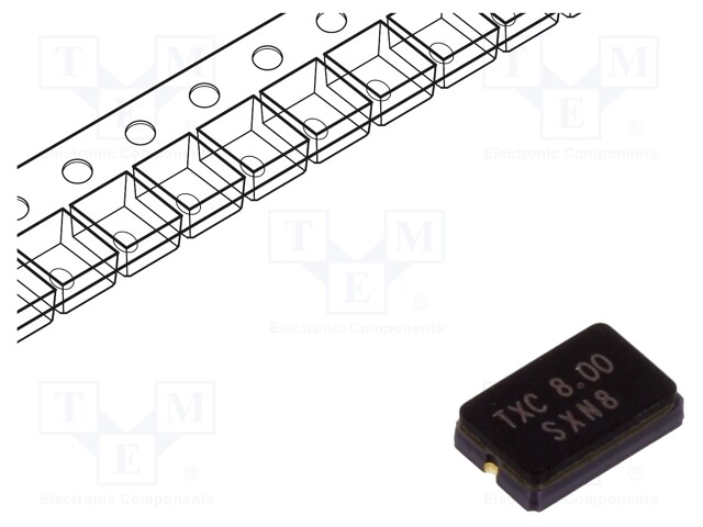 Resonator: quartz; 8MHz; 20pF; SMD; 5x3.2x1.2mm