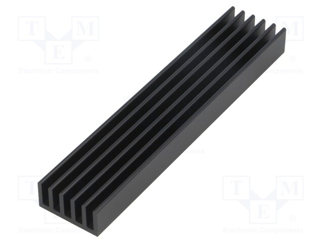 Heatsink: extruded; grilled; black; L: 100mm; W: 21mm; H: 10mm