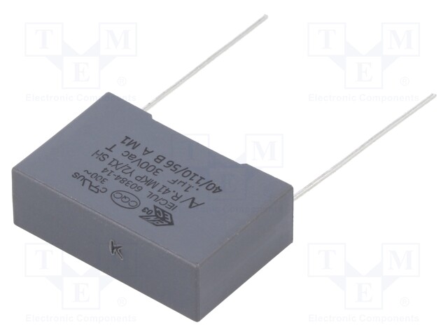 Capacitor: polypropylene; Y2; 100nF; 22.5mm; ±10%; 26.5x8.5x17mm