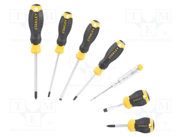 Kit: screwdrivers; Phillips,slot; 7pcs.