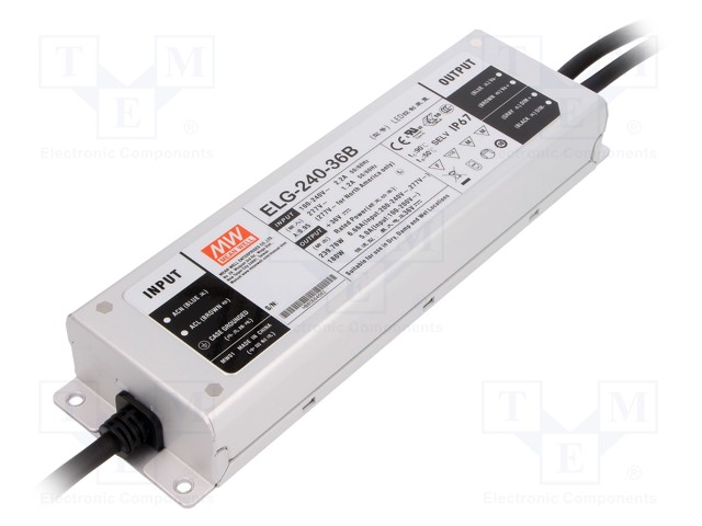 Power supply: switched-mode; LED; 239.76W; 36VDC; 6.66A; IP67; 92%