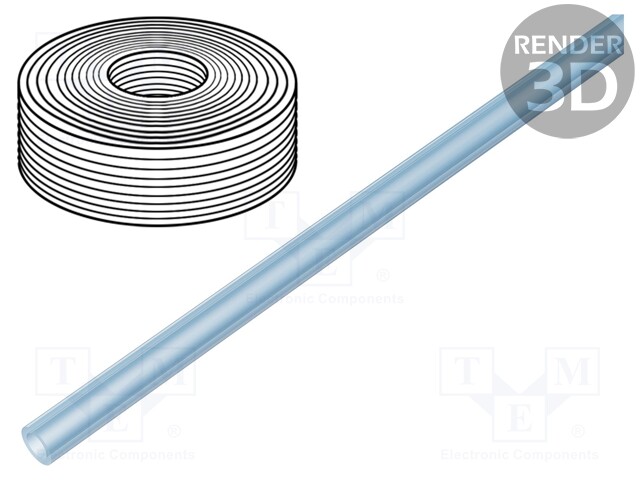 Pneumatic tubing; TPE-U; blue translucent; 10mm; -0.95÷10bar