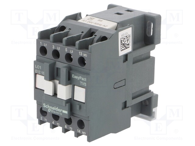 Contactor: 3-pole; NO x3; Auxiliary contacts: NO; 24VAC; 12A; DIN