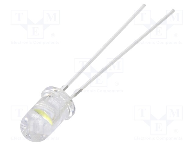 LED; 5mm; white cold; 18000÷22000mcd; 7.5÷9lm; 60°; 15mA; 5.5÷6.5V