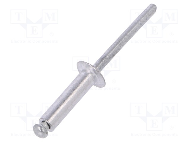 Rivet; aluminium; Rivet diam: 4.8mm; L.rivet: 19mm; 50pcs.