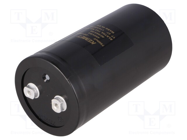 Capacitor: electrolytic; 7500uF; 450VDC; Leads: screw; ESR: 31mΩ