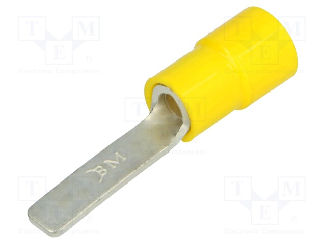 Blade terminal; 4.5mm; 4÷6mm2; crimped; for cable; insulated