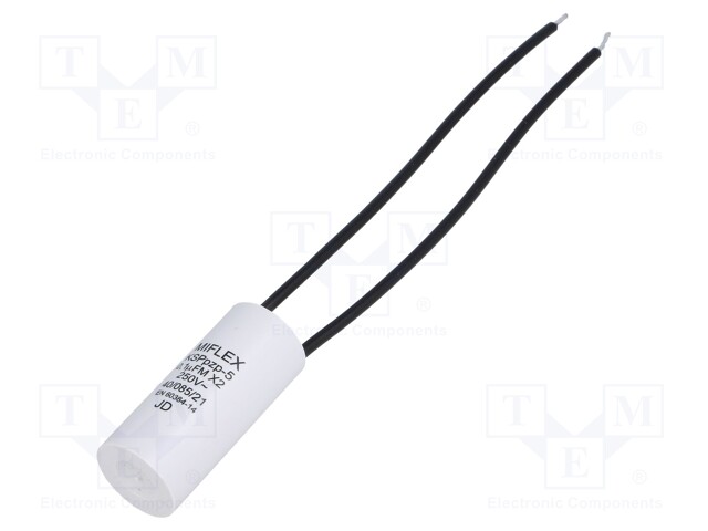 Capacitor: polypropylene; X2; 100nF; ±20%; Mounting: THT