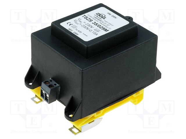 Transformer: encapsulated; 35VA; 230VAC; 230V; 150mA; Mounting: DIN