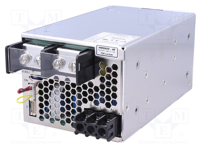 Power supply: industrial; single-channel,universal; 48VDC; 13A