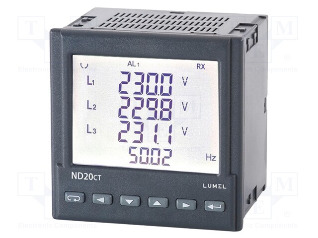 Meter: network parameters; digital,mounting; LCD 3,5"; 230V; IP65