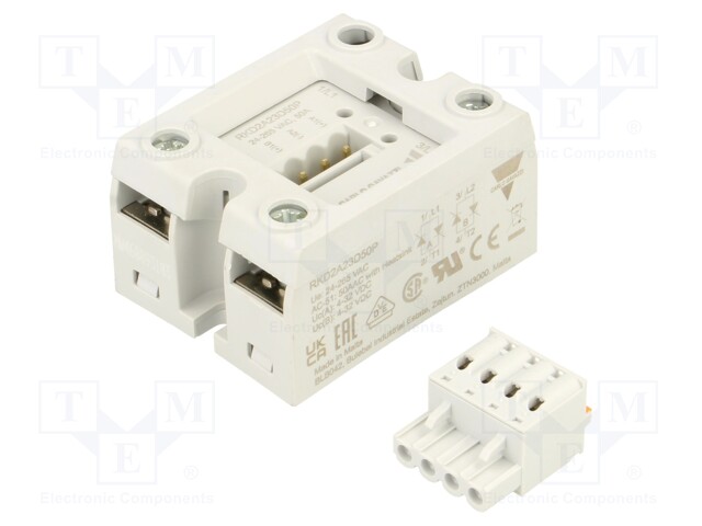Relay: solid state; Ucntrl: 4÷32VDC; 50A; 24÷265VAC; 2-phase; IP20