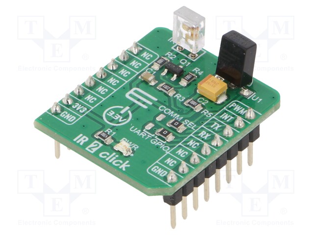 Click board; IR transmitter,IR receiver; GPIO,PWM,UART; 3.3VDC