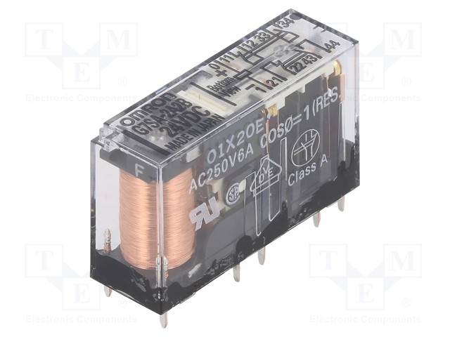 Relay: electromagnetic; SPST-NO x2 + SPST-NC x2; Ucoil: 24VDC