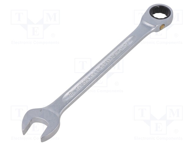 Wrench; combination spanner; 19mm; chromium plated steel