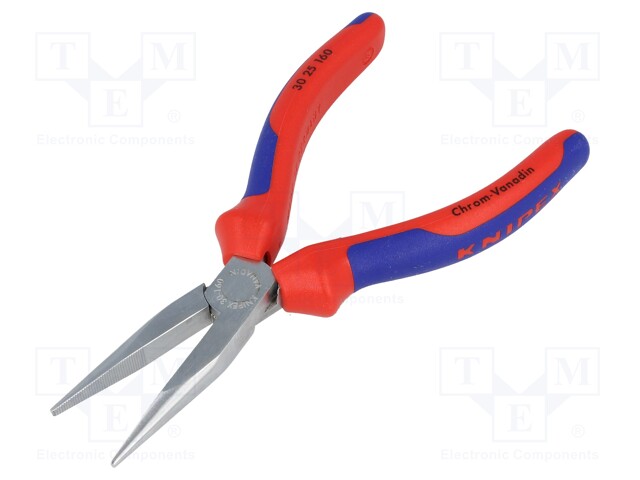 Pliers; half-rounded nose; 160mm