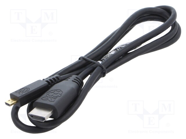 Connection cable; 1m; black; HDMI plug,micro HDMI plug