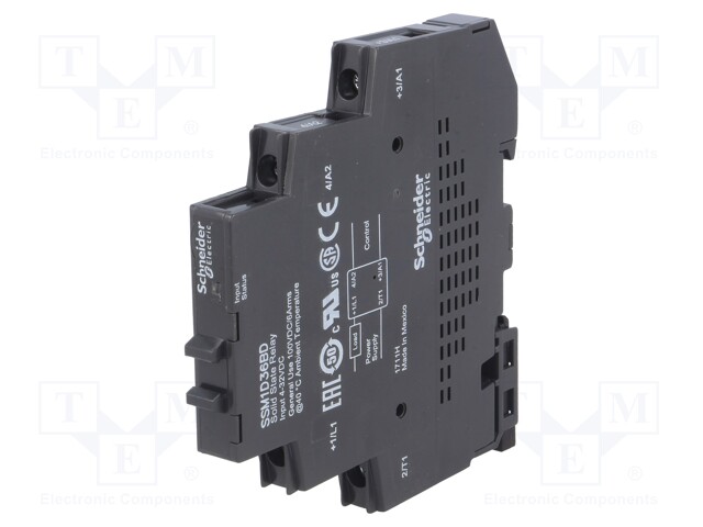 Relay: solid state; Ucntrl: 4÷32VDC; 6A; 1÷100VDC; DIN; Series: SSM