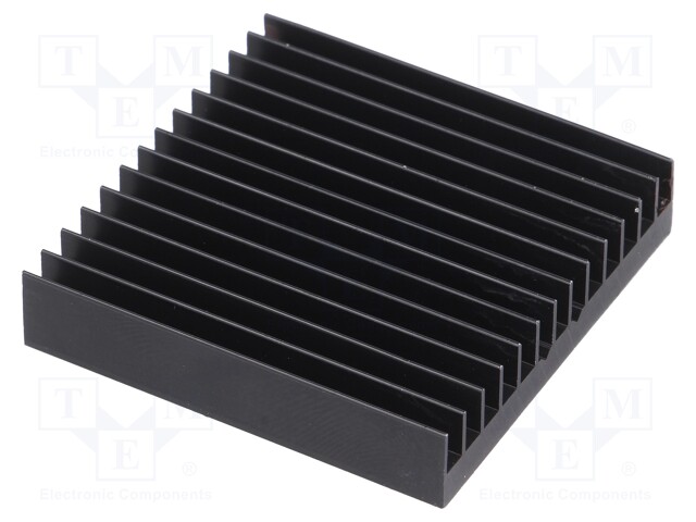 Heatsink: extruded; grilled; black; L: 45mm; W: 45mm; H: 9.5mm