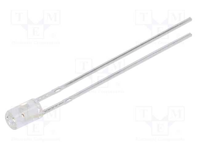 LED; 3mm; orange; 160mcd; 110°; Front: flat