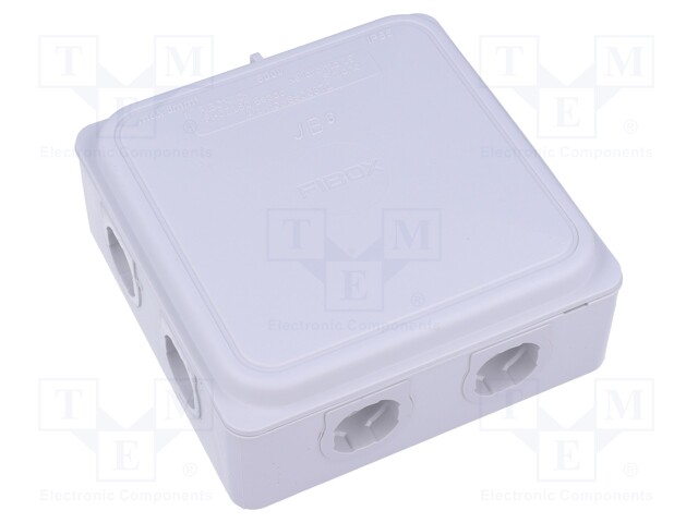 Enclosure: junction box; X: 110mm; Y: 110mm; Z: 49mm; polypropylene