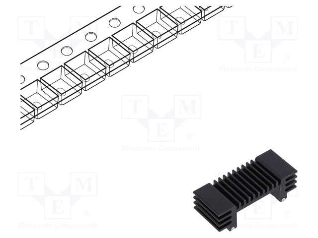 Heatsink: extruded; TO268; black; L: 12.7mm; W: 30.9mm; H: 10.2mm