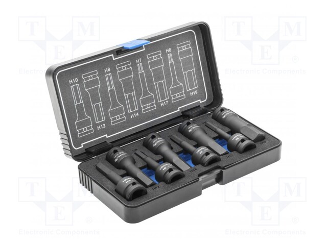 Wrenches set; hex key,socket spanner,impact; Mounting: 1/2"