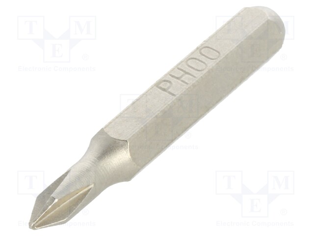 Screwdriver bit; Phillips; PH00; Overall len: 27mm