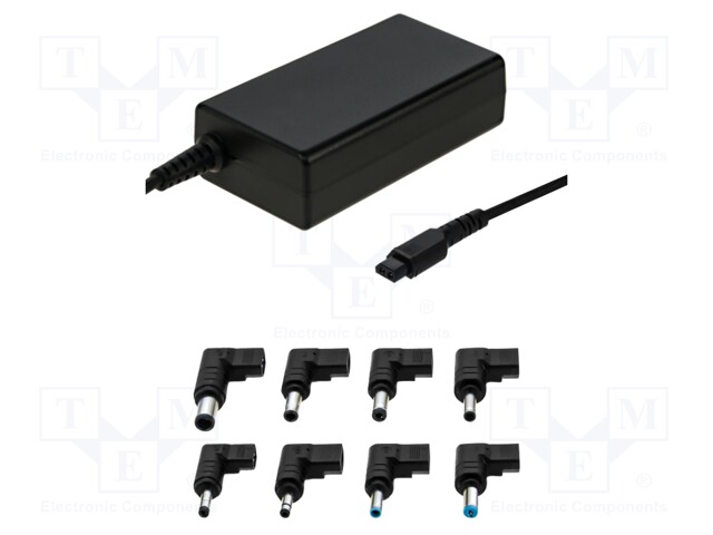 Power supply: switched-mode; 18.5VDC,; 3.5A; 65W; 220÷240VAC