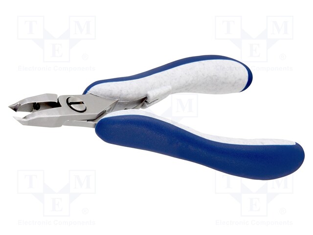 Pliers; side,cutting; ESD; blades curved  25°; Pliers len: 130mm